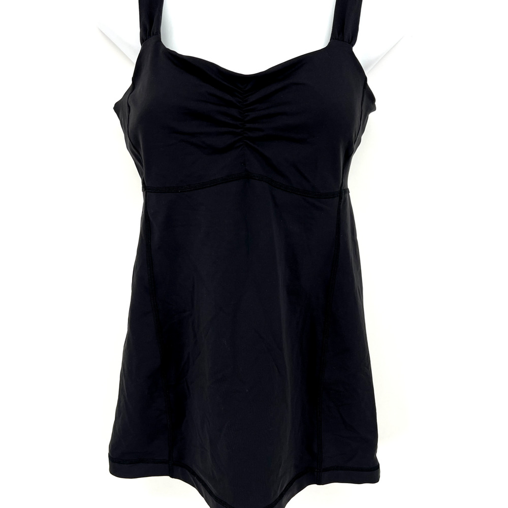 Lululemon Black Workout Tank Top Built in Bra Cups Size 8